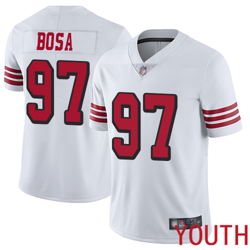 San Francisco 49ers Limited White Youth Nick Bosa NFL Jersey #97 Rush Vapor Untouchable